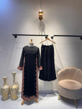 Noor Black Embroidered Kurta & Palazzo Set